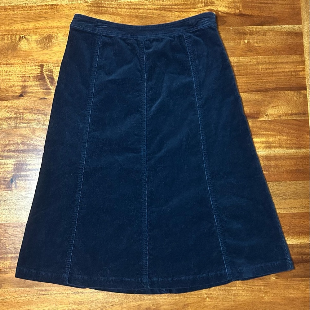Croft & Barrow navy blue corduroy skirt